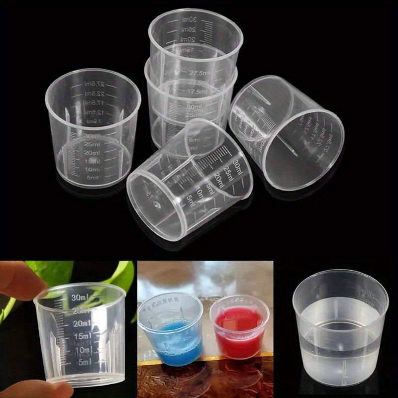 Plastic Measuring Cups Clear Scales Perfect Crafting Uv Temu