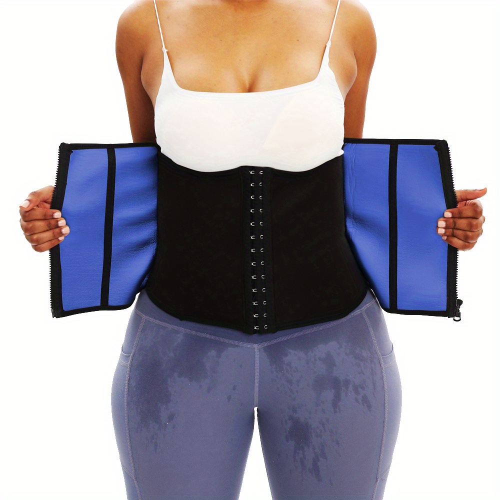 Sports Fitness Waist Trainer Corset, Solid Color Slimming Fat Burning Belly  Belt, Women's Underwear & Shapewear