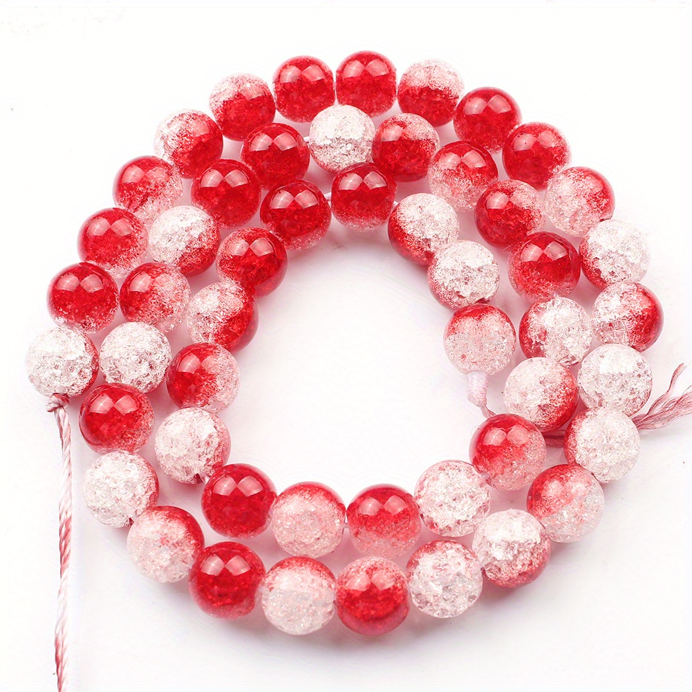 6mm Red Quartzs Crystal Round Beads Natural Stone Loose Spacer Beads DIY  Accessories for Jewelry Charms Bracelet Making