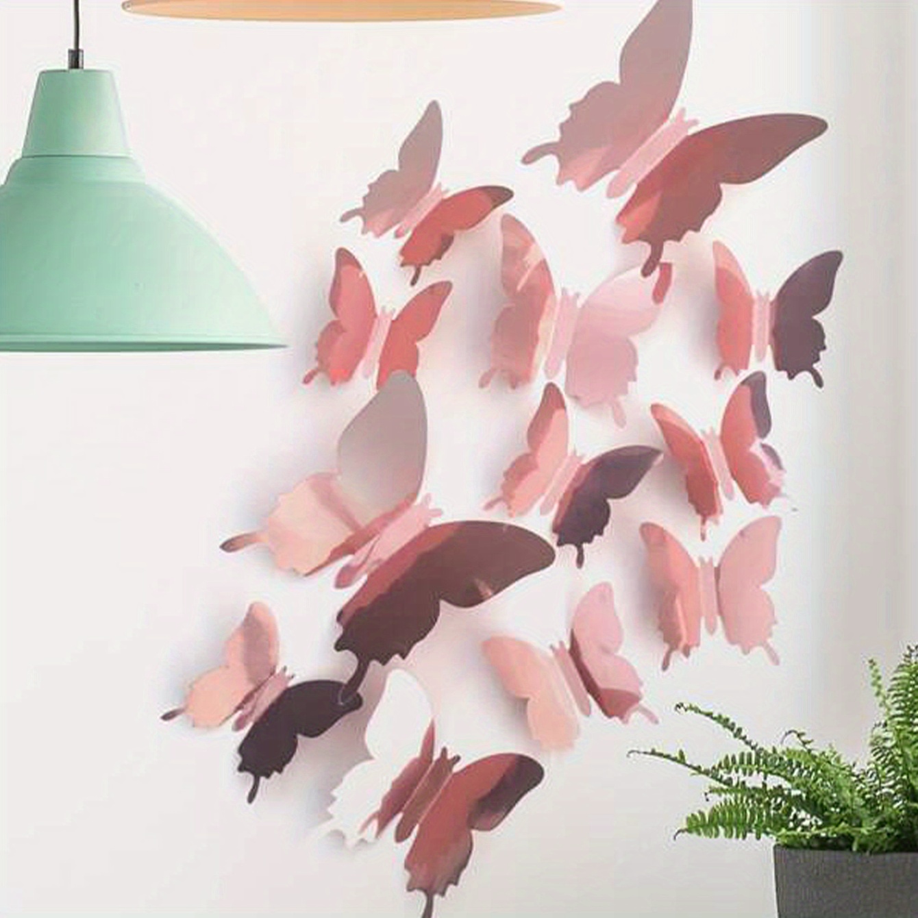 3d Butterfly Mirror Mural Stickers For Home And Room - Temu