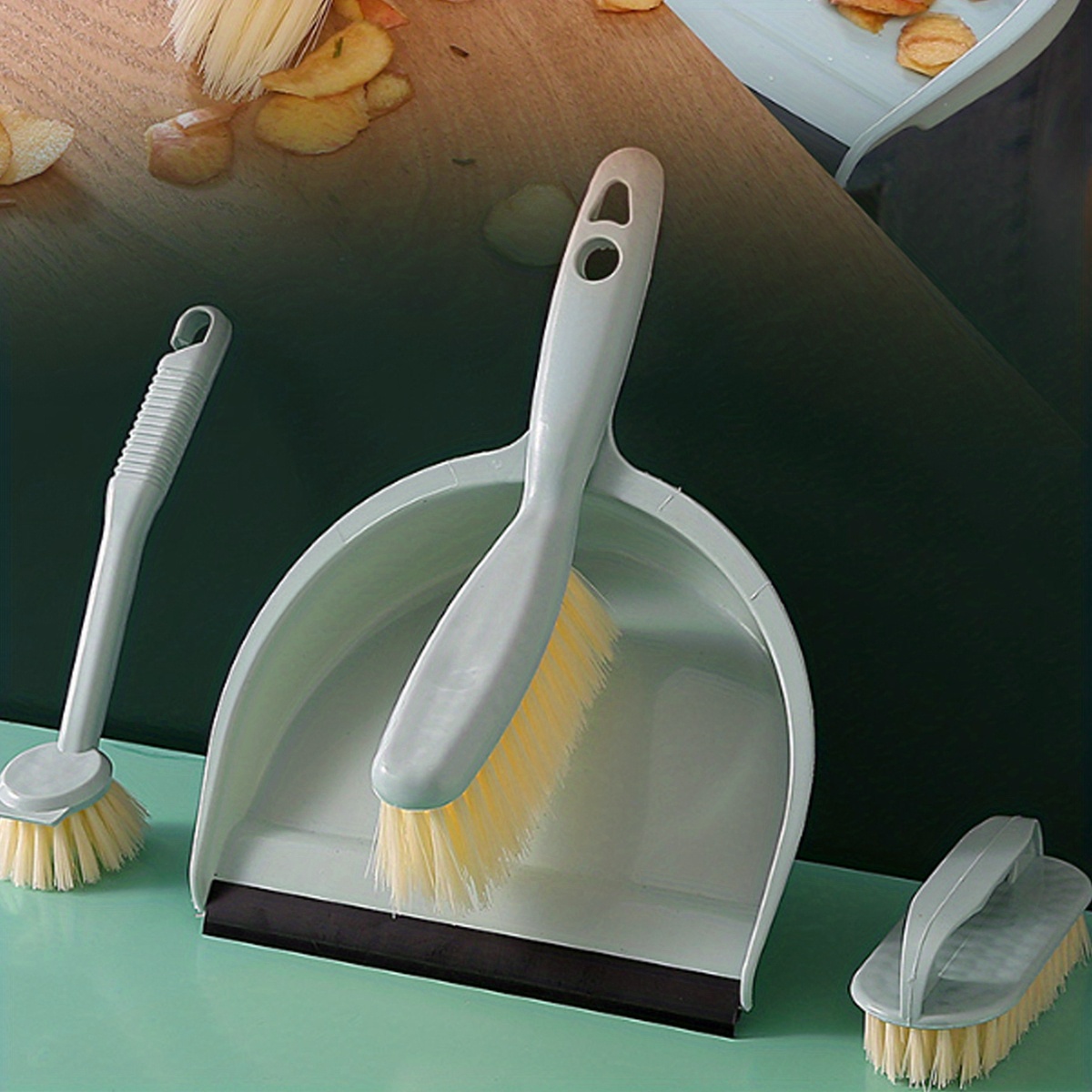 Small Broom and Dustpan Set,Mini Handheld Dust pan with Cleaning