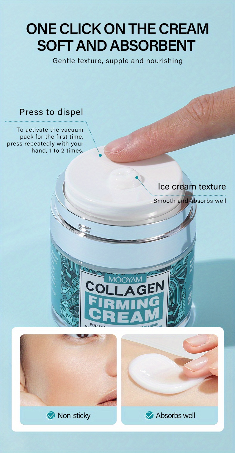 Collagen Cream Face Neck Hydrate Lift Day Night Moisturizer Temu