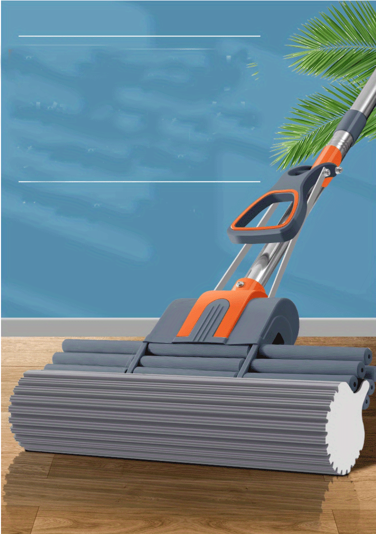 Sponge Roller Mop Stainless Steel Handle Floor Cleaner - Temu