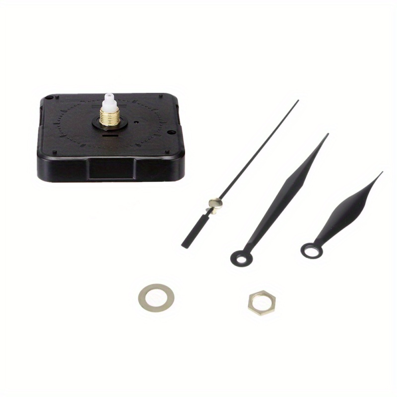 EMOON Paquete de 2 mecanismo de movimiento de reloj de pared con 4  manecillas de reloj, kit de motor de reloj de cuarzo de barrido silencioso,  para reparación de reloj, reemplazo de bricolaje, reloj personalizado  (longitud del eje de 3/4  