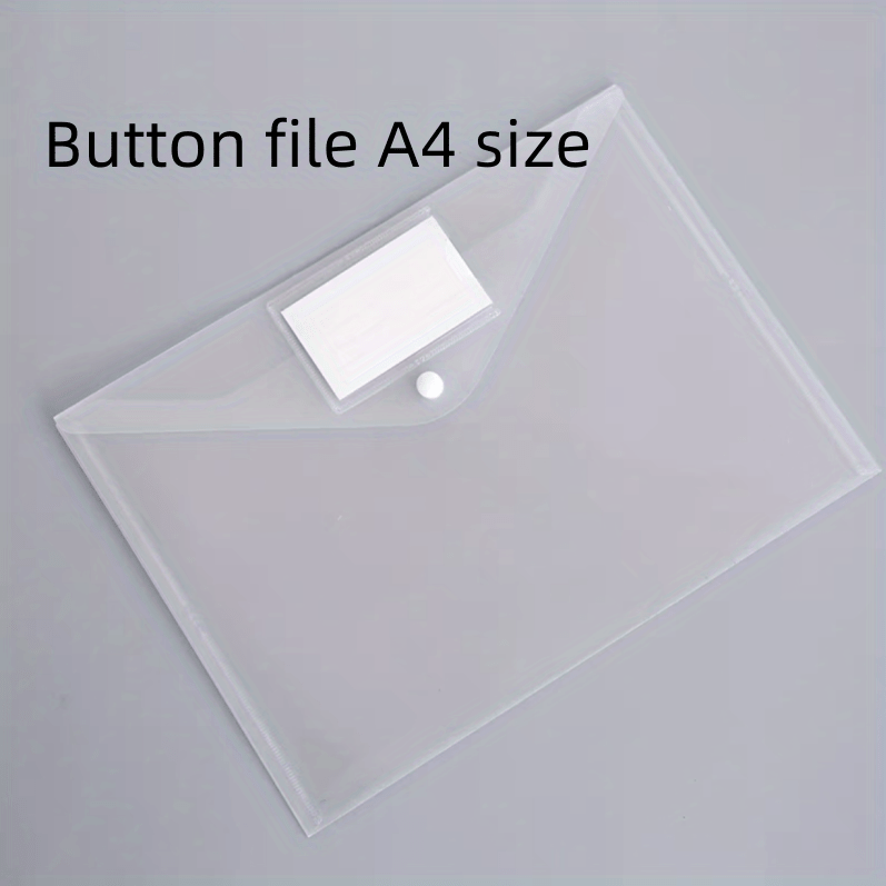 Plastic Envelope Clear Envelope Folder A4 Size Document Temu