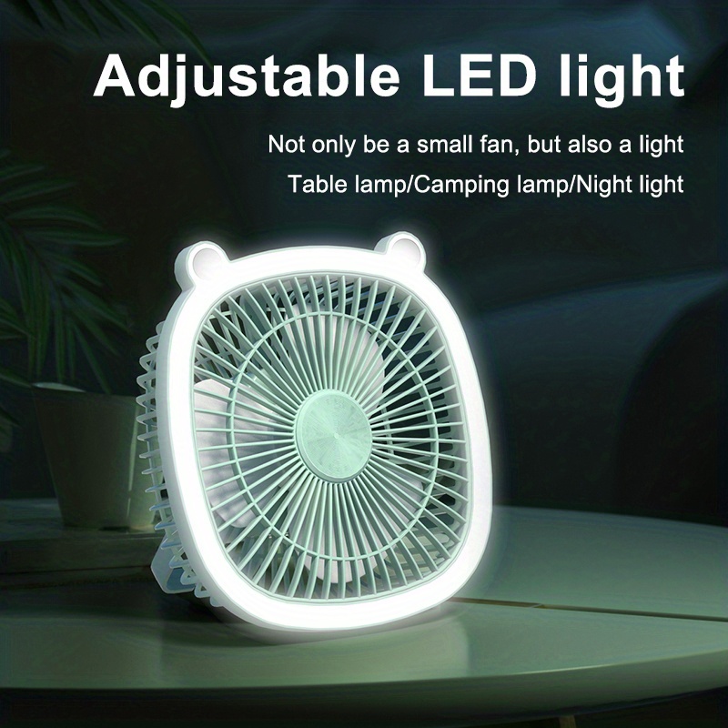 Rechargeable fan deals with led light