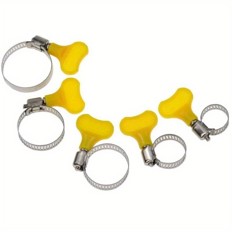 Stainless Steel Hose Clamp Yellow Hose Clamp Thumb Screw Key - Temu