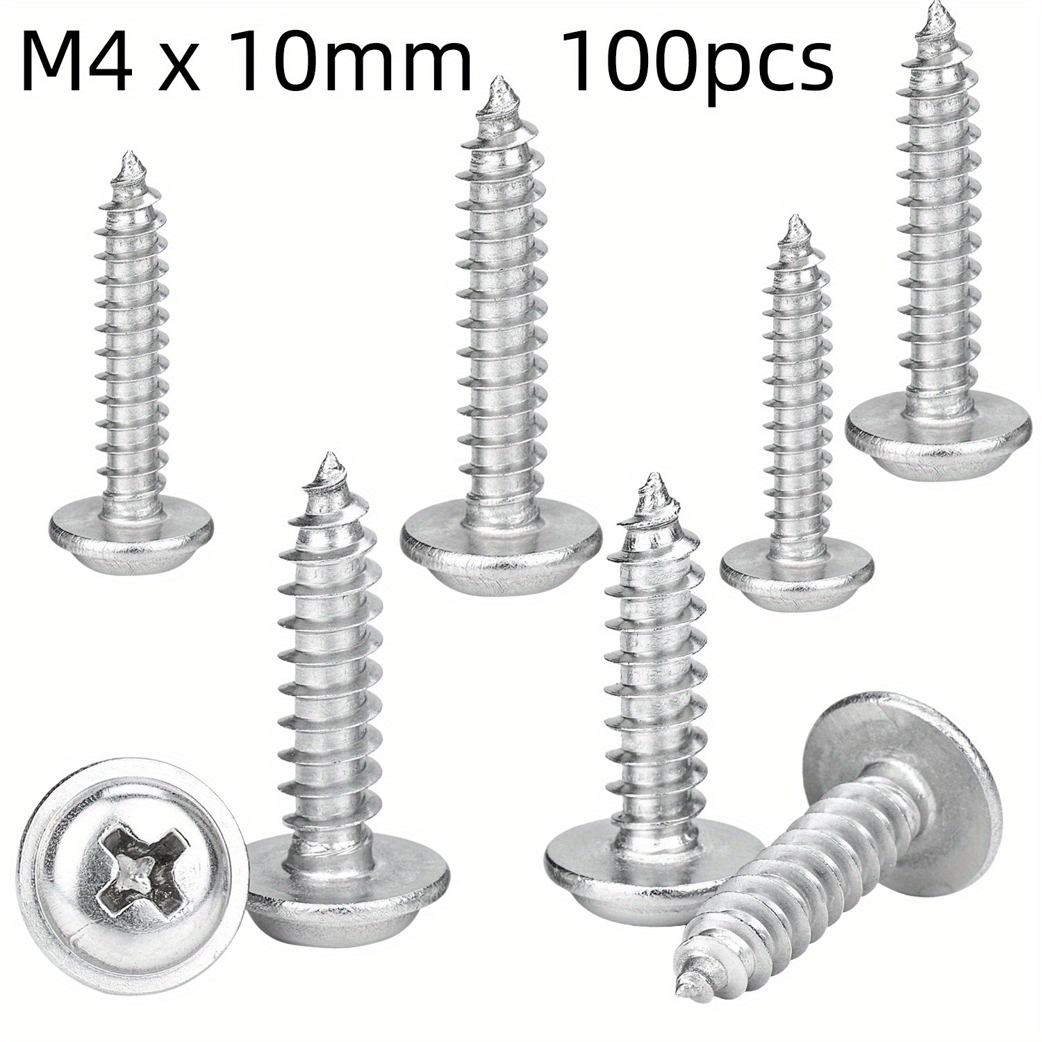 M3 Stainless Steel Wood Screw Phillips Flat Head 30 X 10 Mm 304