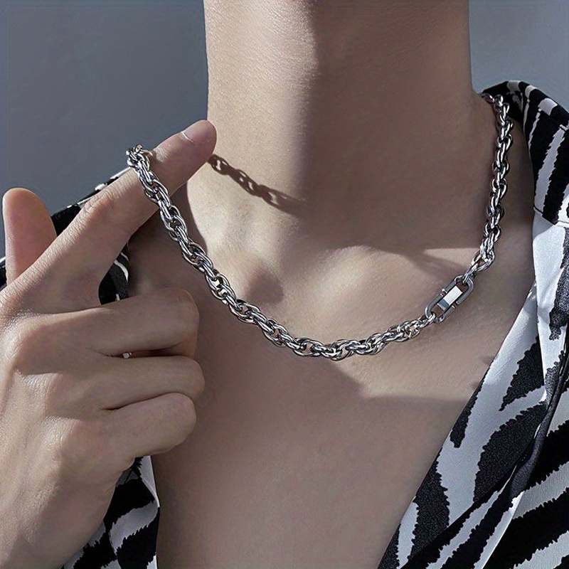 1pc Stainless Steel Chain Necklace Elegant Thin Chain Neck Jewelry  Accessory For Women