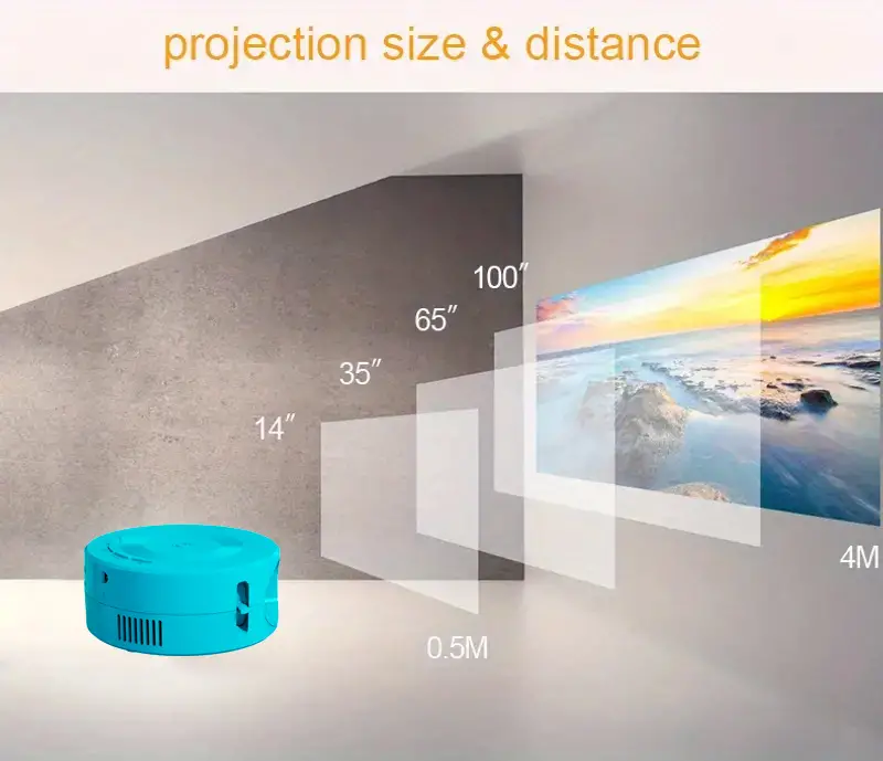 mini projector with student kids gift portable movie phone projecter for home office outdoor video projection for home outdoor projector for ios android av 5v in usb details 3