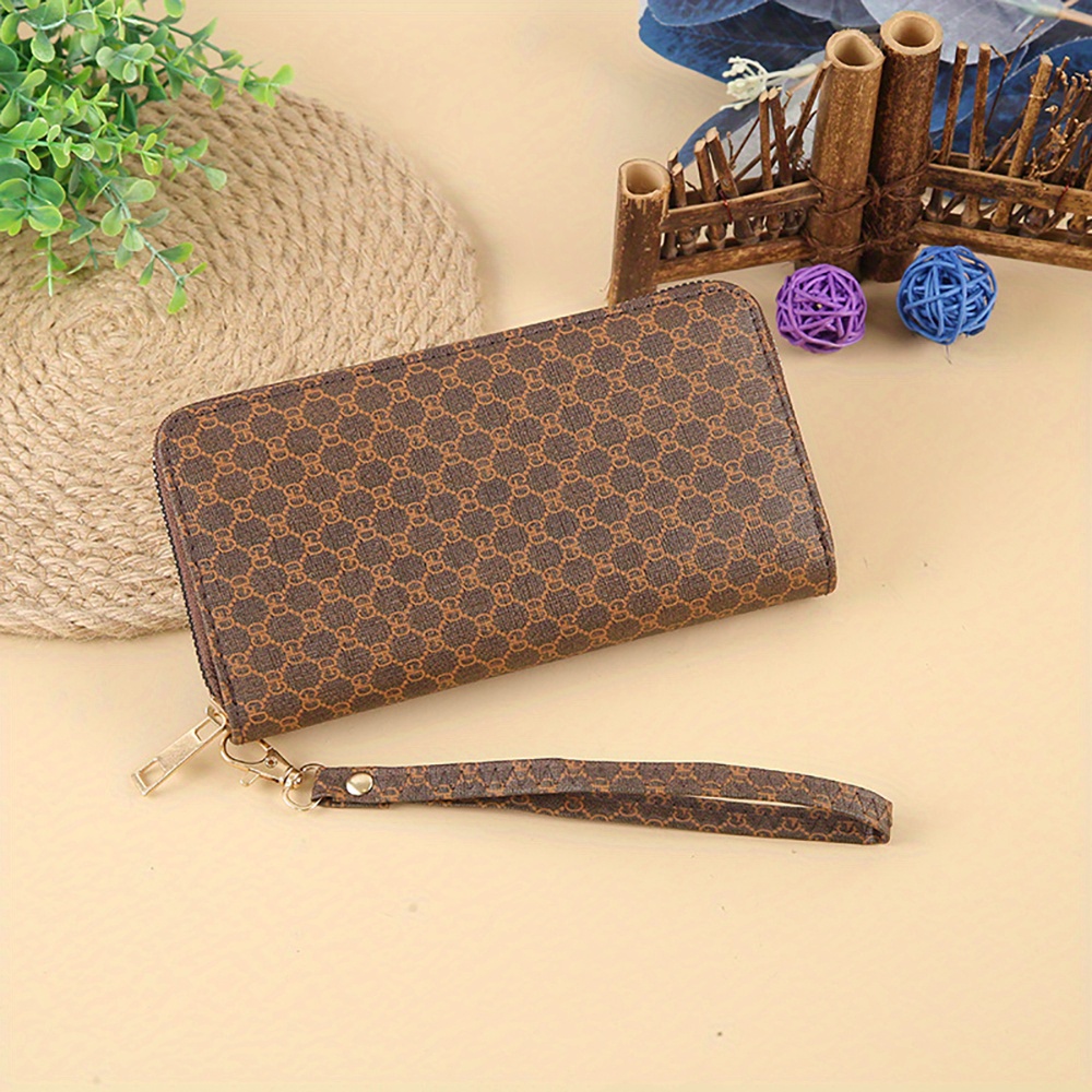 Vintage Geometric Print Long Wallet Zipper Around Credit Card Holder Womens  Fashion Clutch Coin Purse - Bags & Luggage - Temu