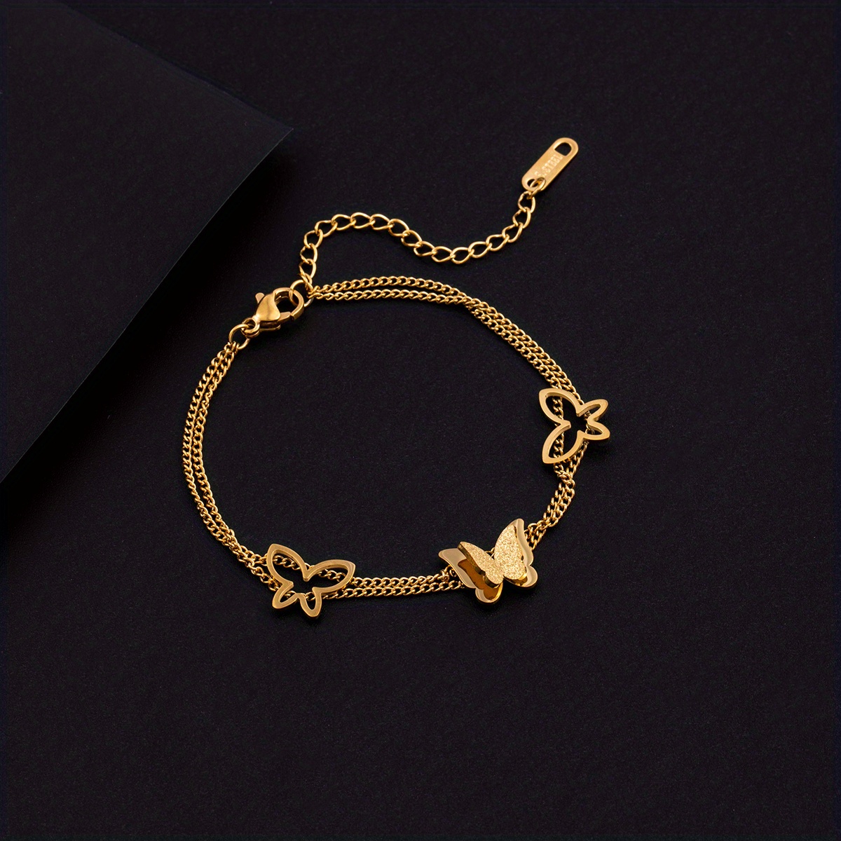 Trendy Minimalist Butterfly Adjustable Bracelet For Men For Daily Decoration, Gift For Family And Friends, Holiday Birthday Gift For Boyfriends/ Girlf