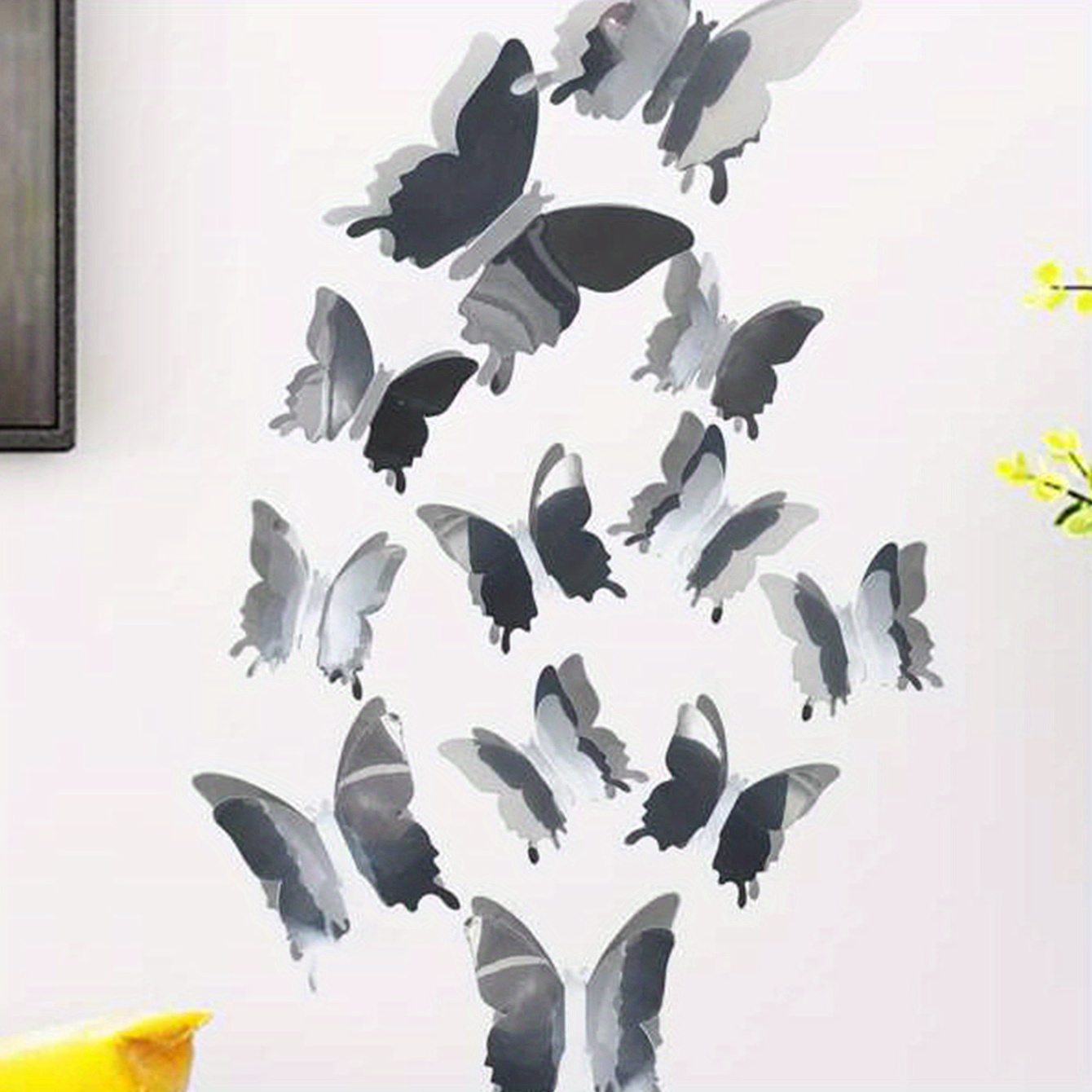 12 Stück 3D-Schmetterlinge-Aufkleber, abnehmbar, wiederverwendbar,  wasserdicht, PVC-Aufkleber, Heimwerker, Wandkunst, Wandbild, Dekoration für  Schlafzimmer