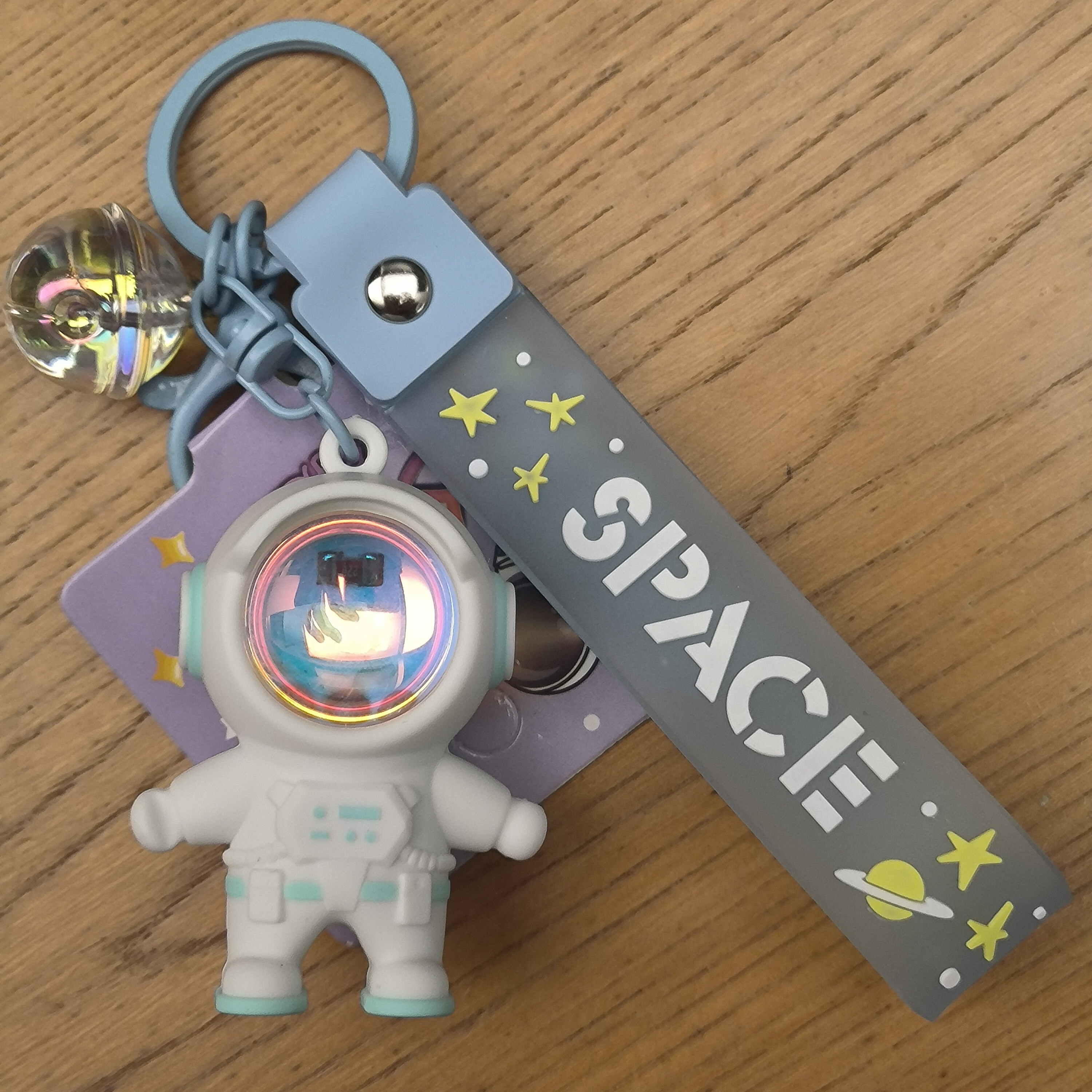 Cartoon Spaceman Light Glowing Keychain Cute Space Astronaut Bag Hanging  Charms'