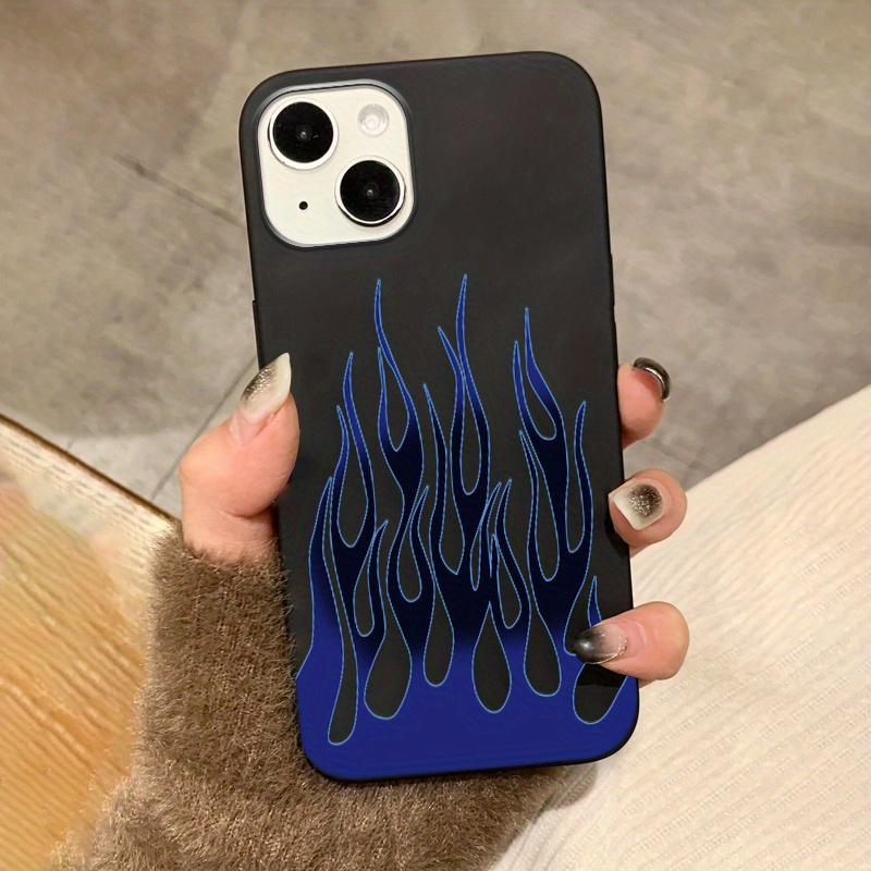 Blue trendy iPhone 14 Pro case