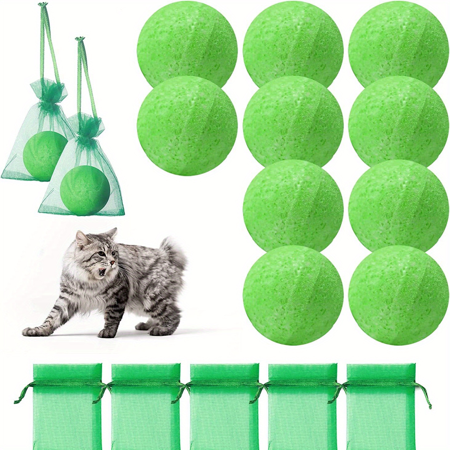 Paquete de 10 repelentes naturales para gatos al aire libre en interiores,  aceite de menta disuasorio para gatos al aire libre, repele gatos, perros
