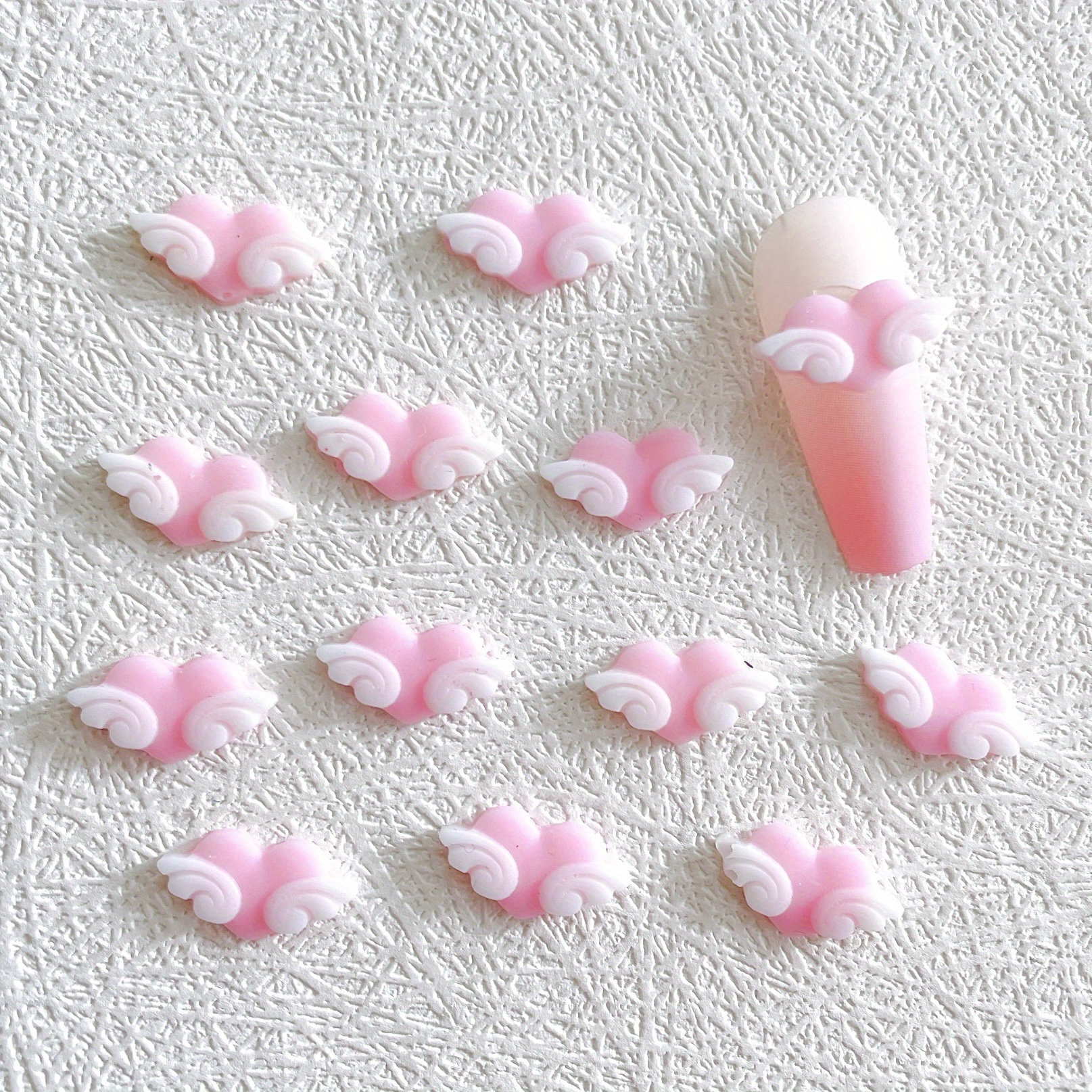 30pcs New Heart Wings Nail Art Decorations Wings Phone Case Hairpin Additions