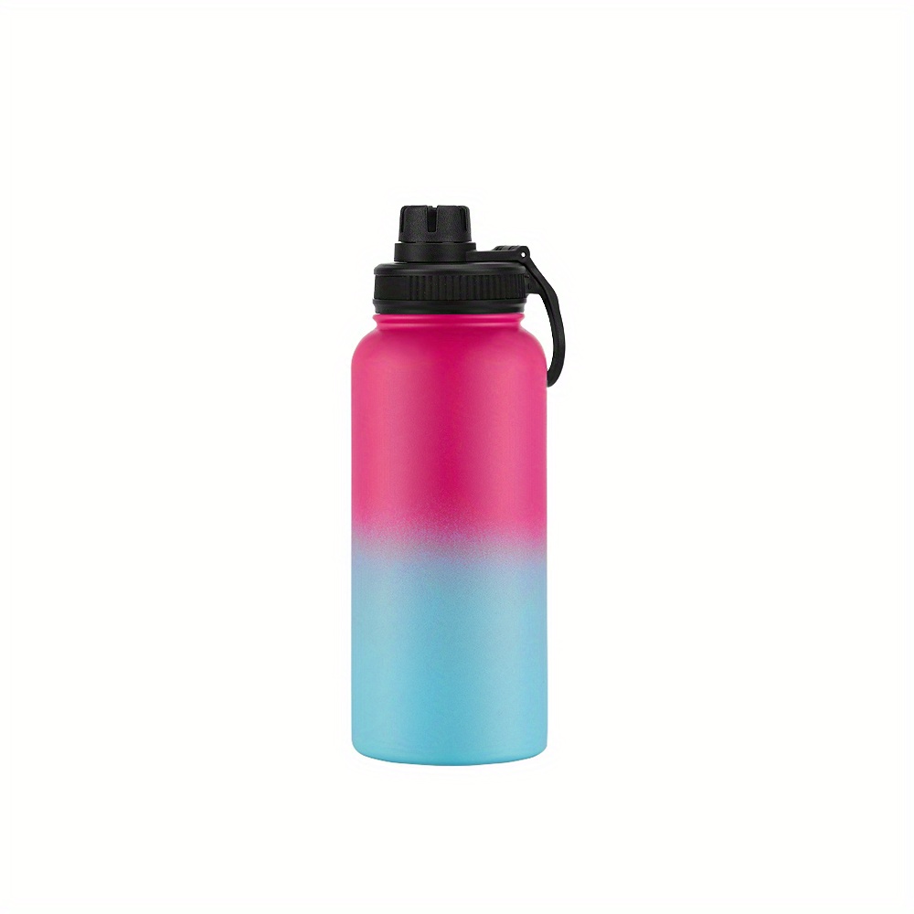 Hydro Flask Water Bottle pink blue Wide Mouth with Straw Lid 32oz