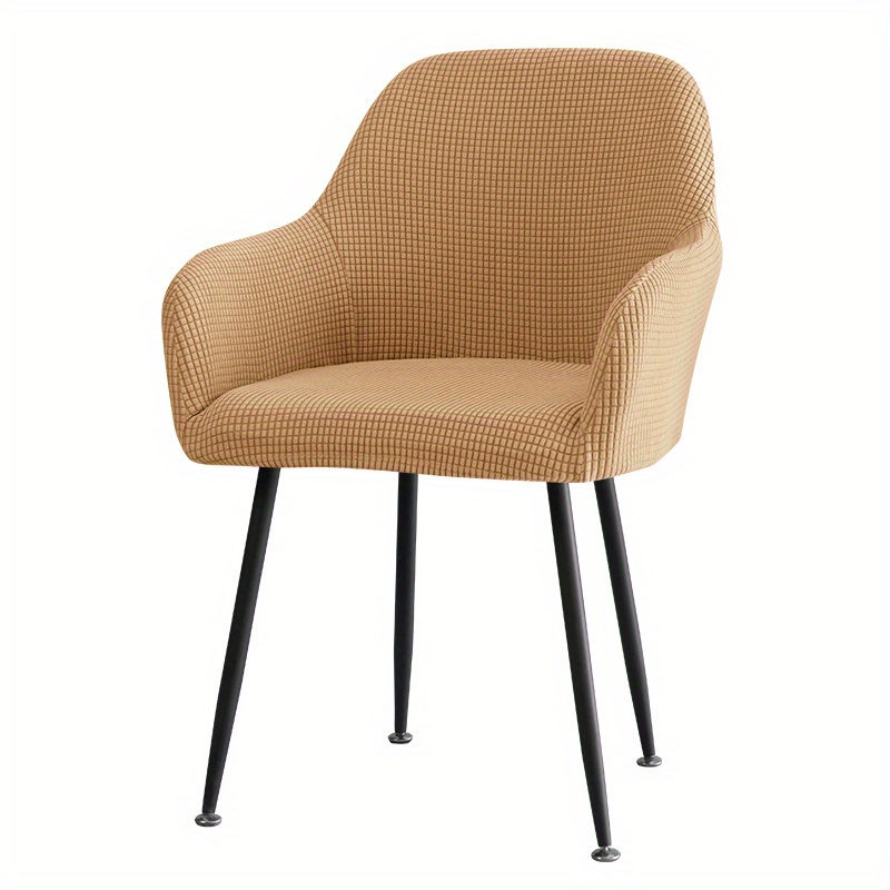 TEMU 1pc Housse de Chaise Moderne en Polyester Élastique avec Accoudoirs, Extensible, Lavable en Machine, 8% Spandex & 92% Polyester, Protecteur