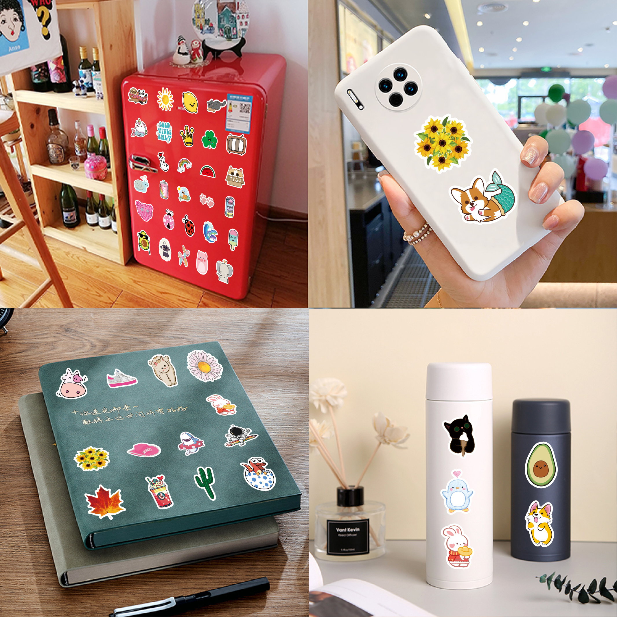 Cute Waterproof Stickers For Kids Fun Vinyl Bottle Decals - Temu