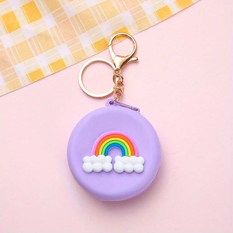 Cartoon Round Silicone Coin Purse Small Storage Bag