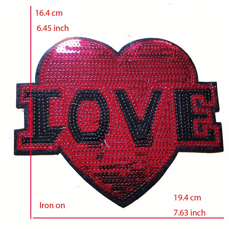 Lot Multi Smile Heart Patch Embroidery Sequin Patches Diy - Temu