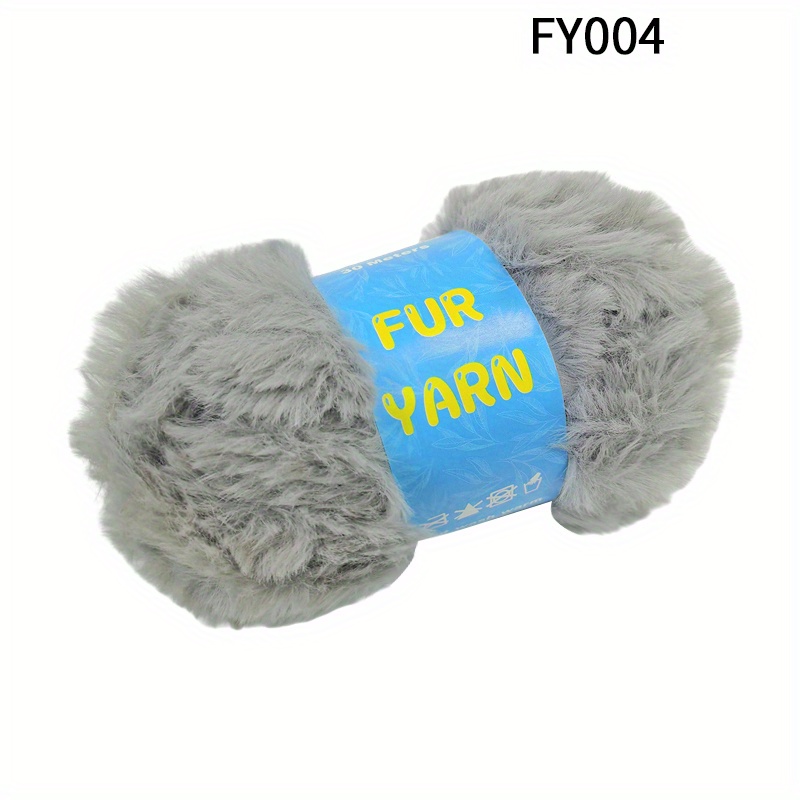 Soft Yarn Faux Mink Fur Yarn For Diy Knitting And Crocheting - Temu