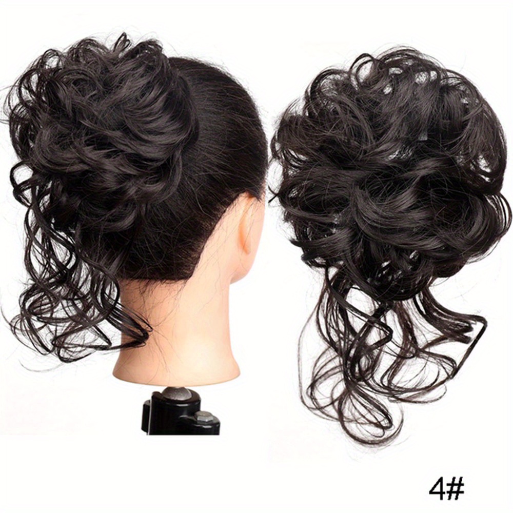 Messy Bun Hair Piece Curly Wavy Scrunchies Women s Wig Temu