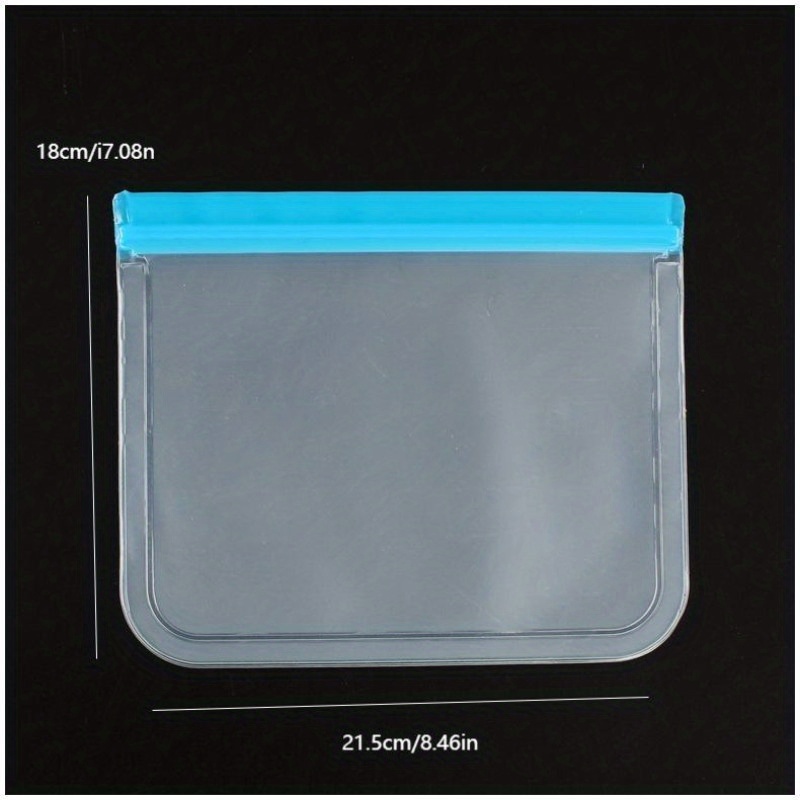 1pc Peva Food Bag Translucent Self-sealing Storage Bag
