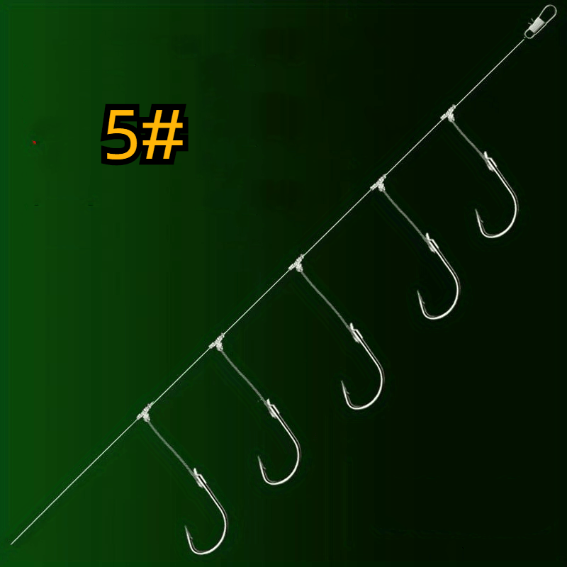 5 10 Hook T shaped Skewer Fishing Set Extra Sharp Fish Hooks