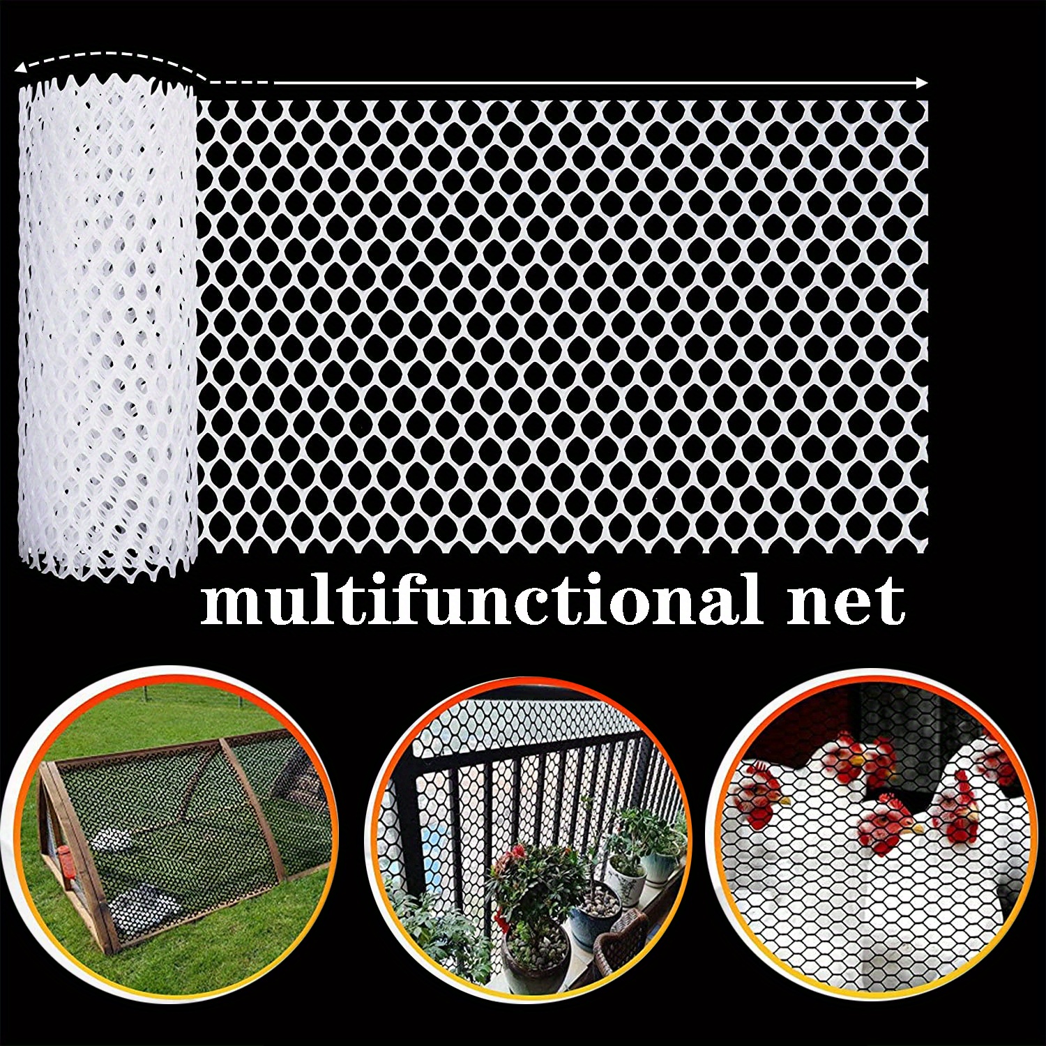 Black Wide Hole Safety Net Plastic Mesh Fence Breeding Net - Temu