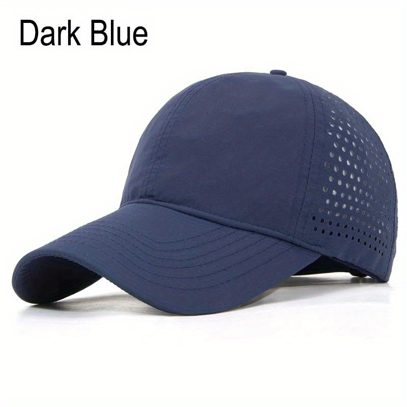 1pc Quick Drying Hat Outdoor Hat Men's Summer Thin Breathable Peaked Cap Sports Running Baseball Cap For Men And Women Two Size Available