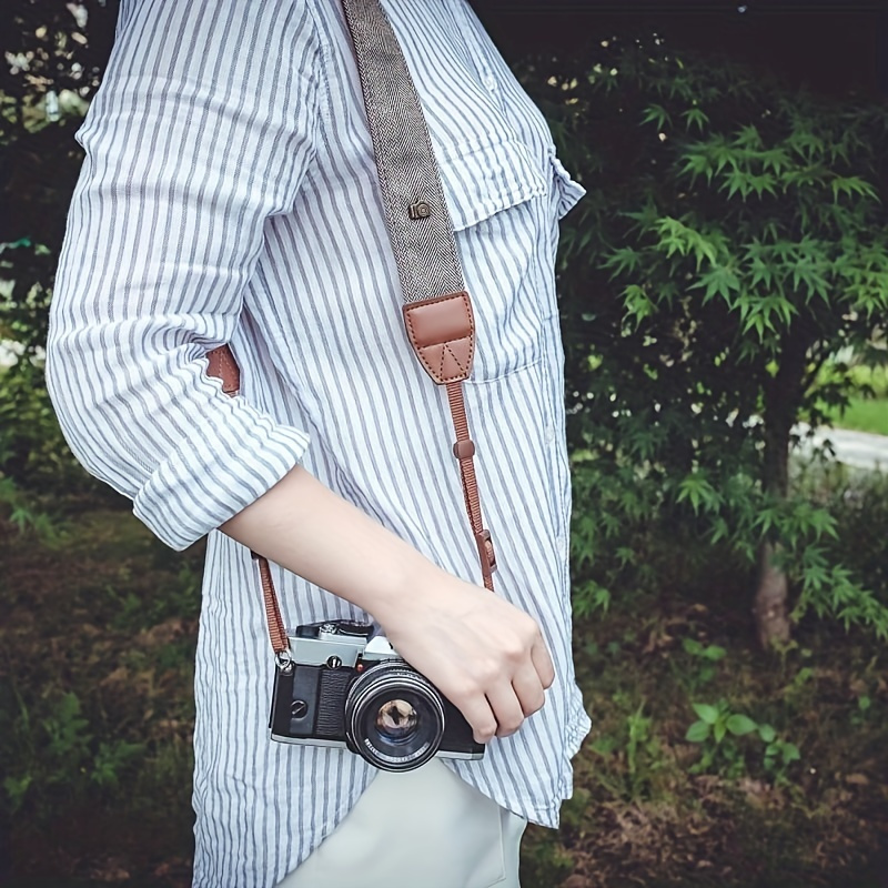 Jaipur #104 - Fabric & Leather DSLR camera strap - Handmade Bronkey Premium  Goods ®