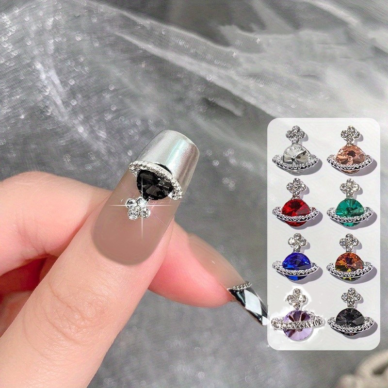 16 Pcs Shiny Star Nail Charms Rhinestones 3D Alloy Star Charms for Nails  Gold Silver Nail Jewelry Acrylic Nails Design Star Shape Nail Gems Crystal