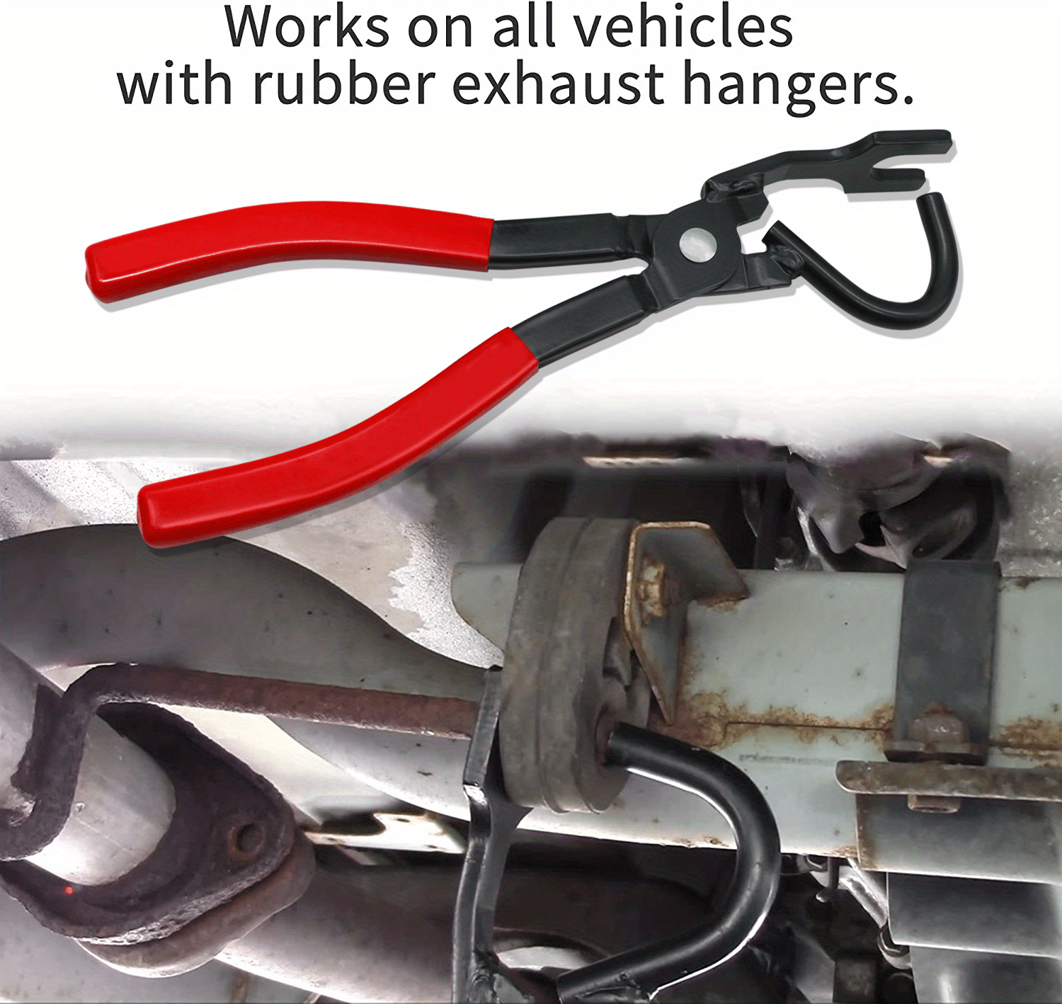 How to: Disconnect exhaust hangers with pliers & lower exhaust 