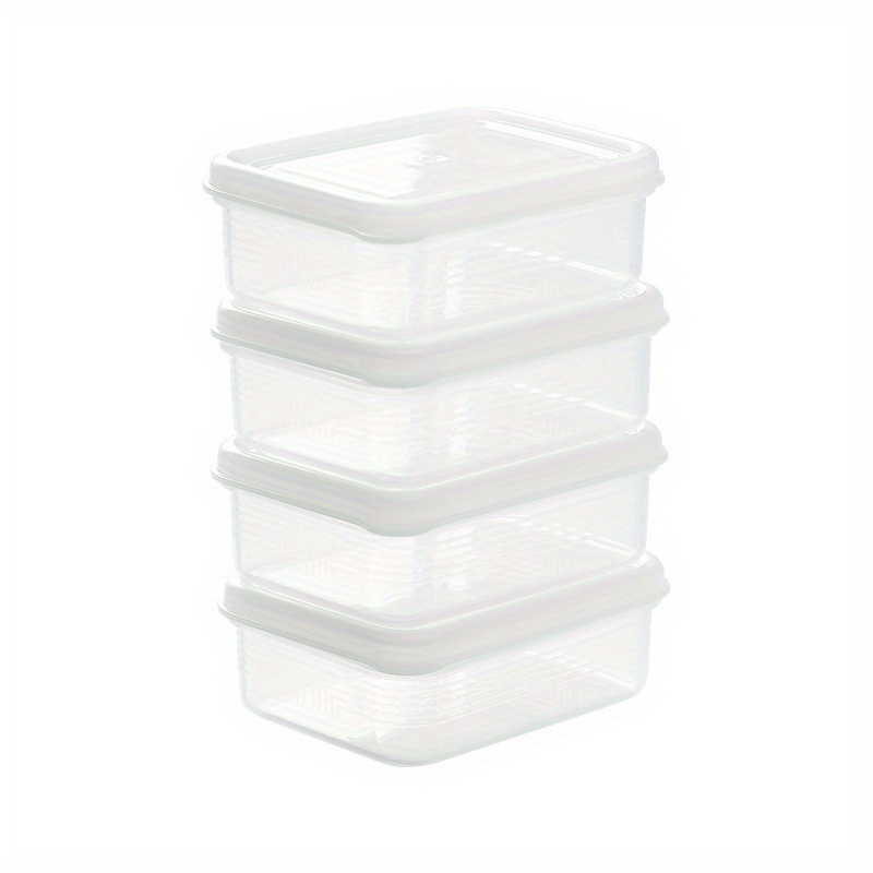 ruhuadgb Food Storage Box Large Capacity Multi-Compartments Eco-friendly  Food Grade Fresh-keeping Transparent PP Material Fridge Food Container