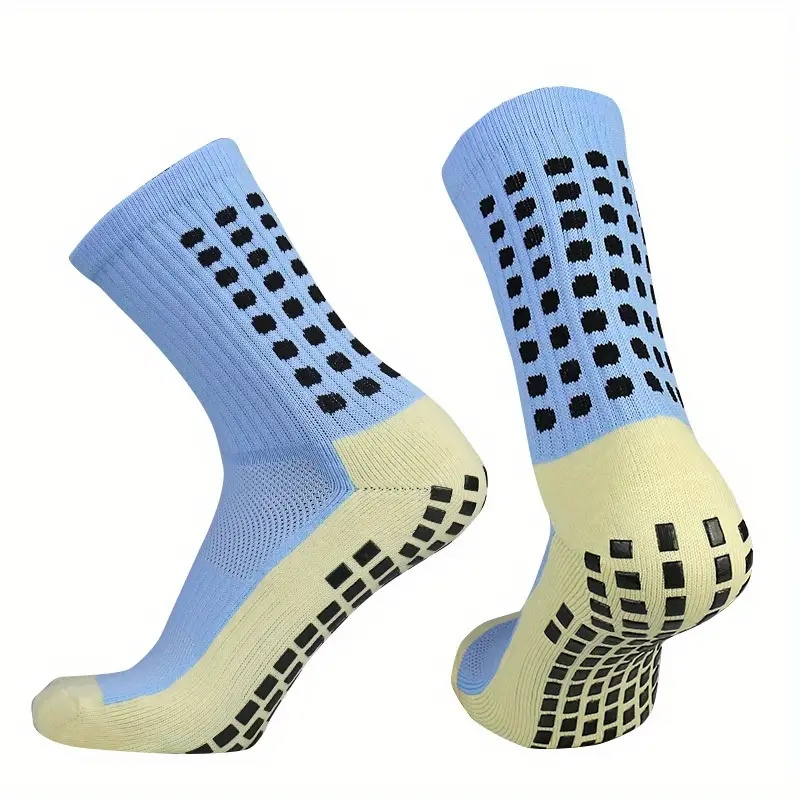 Calcetines de fútbol antideslizantes para hombres calcetines de tubo de  fútbol deportivo, calcetines de agarre de hockey, calcetines antiampollas  amortiguadores transpirables transpirables 1par