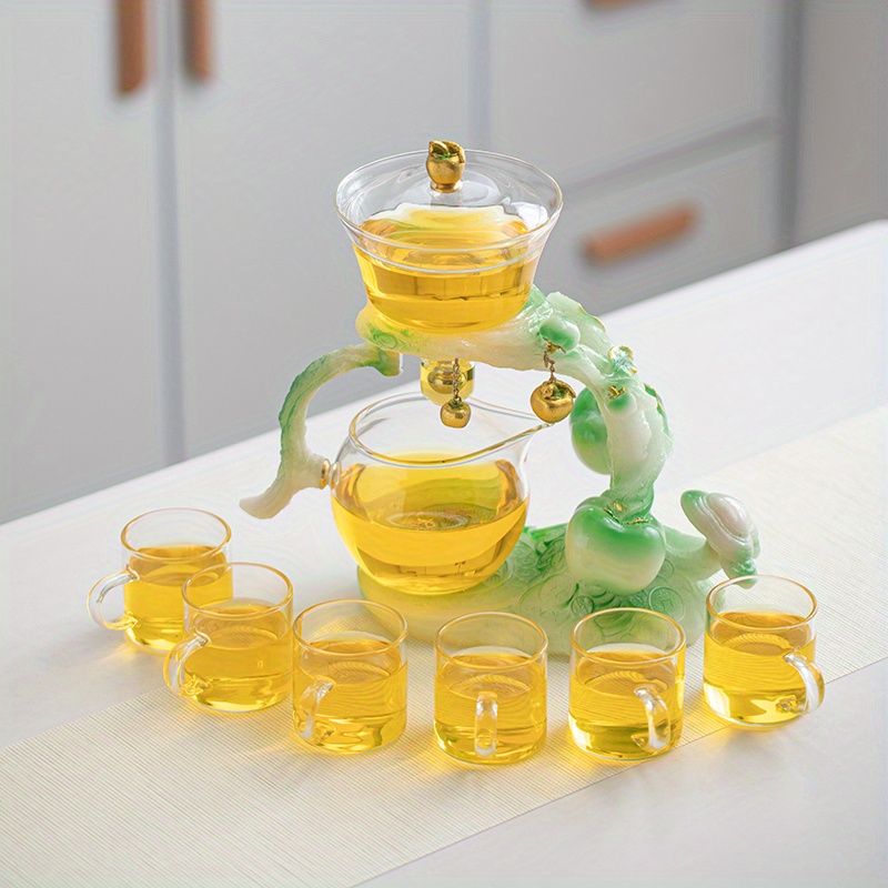China Kongfu Tea Set Clear Glass Tea Pot with Cups Warmer - China Tea Pot  and Glass Pot price