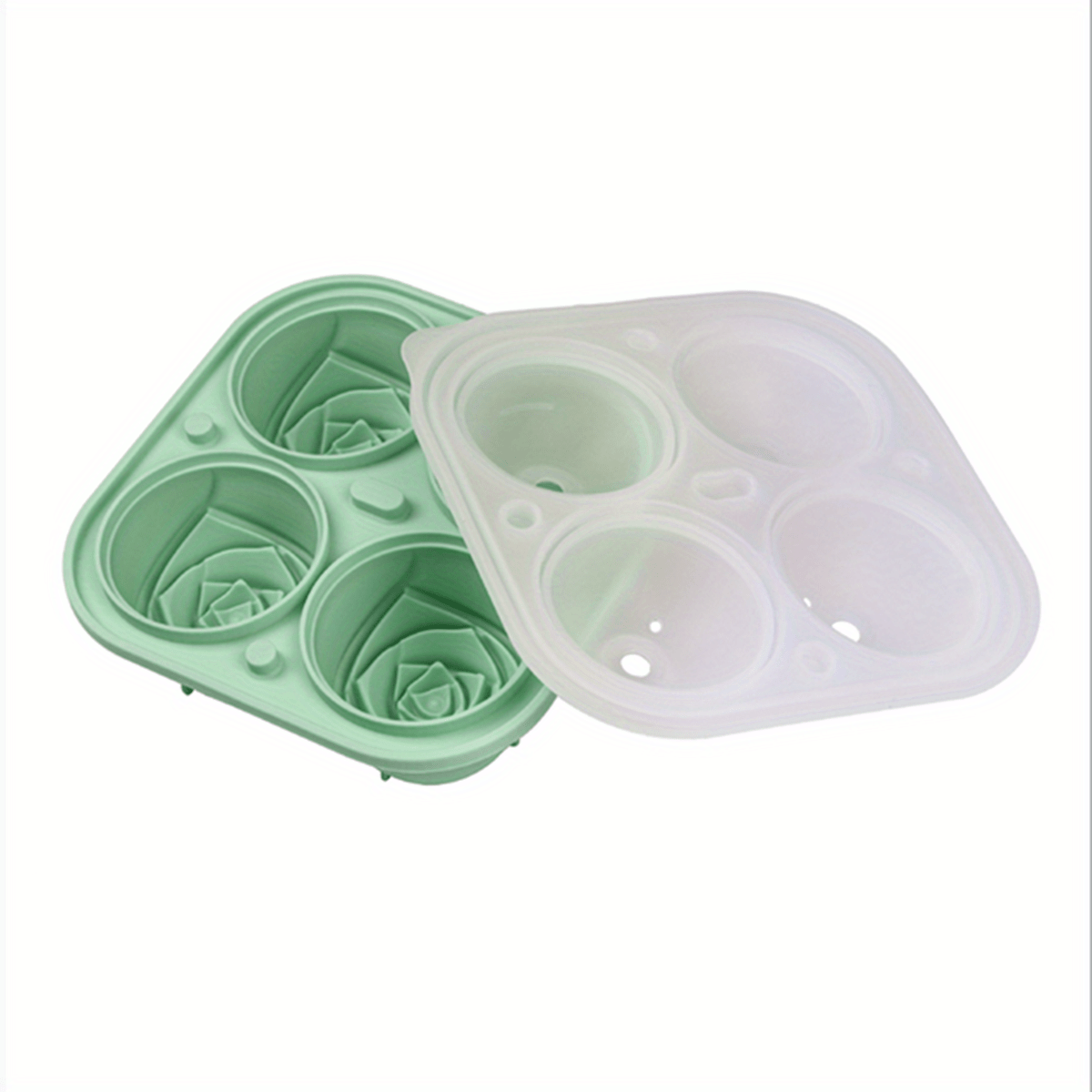 1 Pack Rose Ice Molds Large Ice Cube Trays Make 4 Giant Cute Flower Shape  Ice Silicone Rubber Fun Big Ice Ball Maker For Cocktails Juice Whiskey  Bourbon Freezer Dishwasher Safe