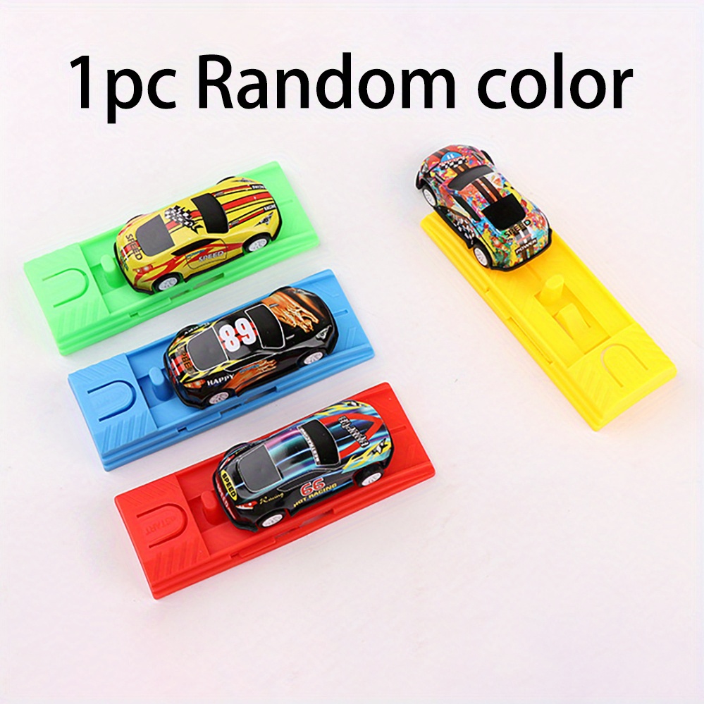 kids kinetic shooting racing car taxi model inertia sliding rail car mini small gift toys for children christmas halloween thanksgiving gifts random color 10