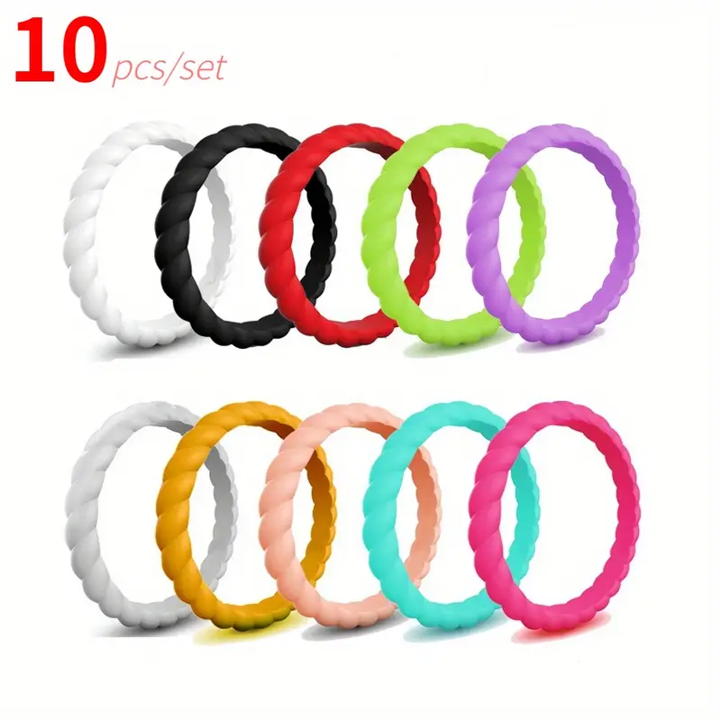 silicone ring set women hypoallergenic flexible sports Temu