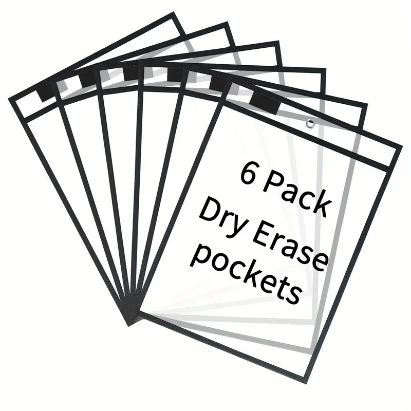 Reusable Dry Erase Pocket Sleeves Ticket Holders Clear - Temu