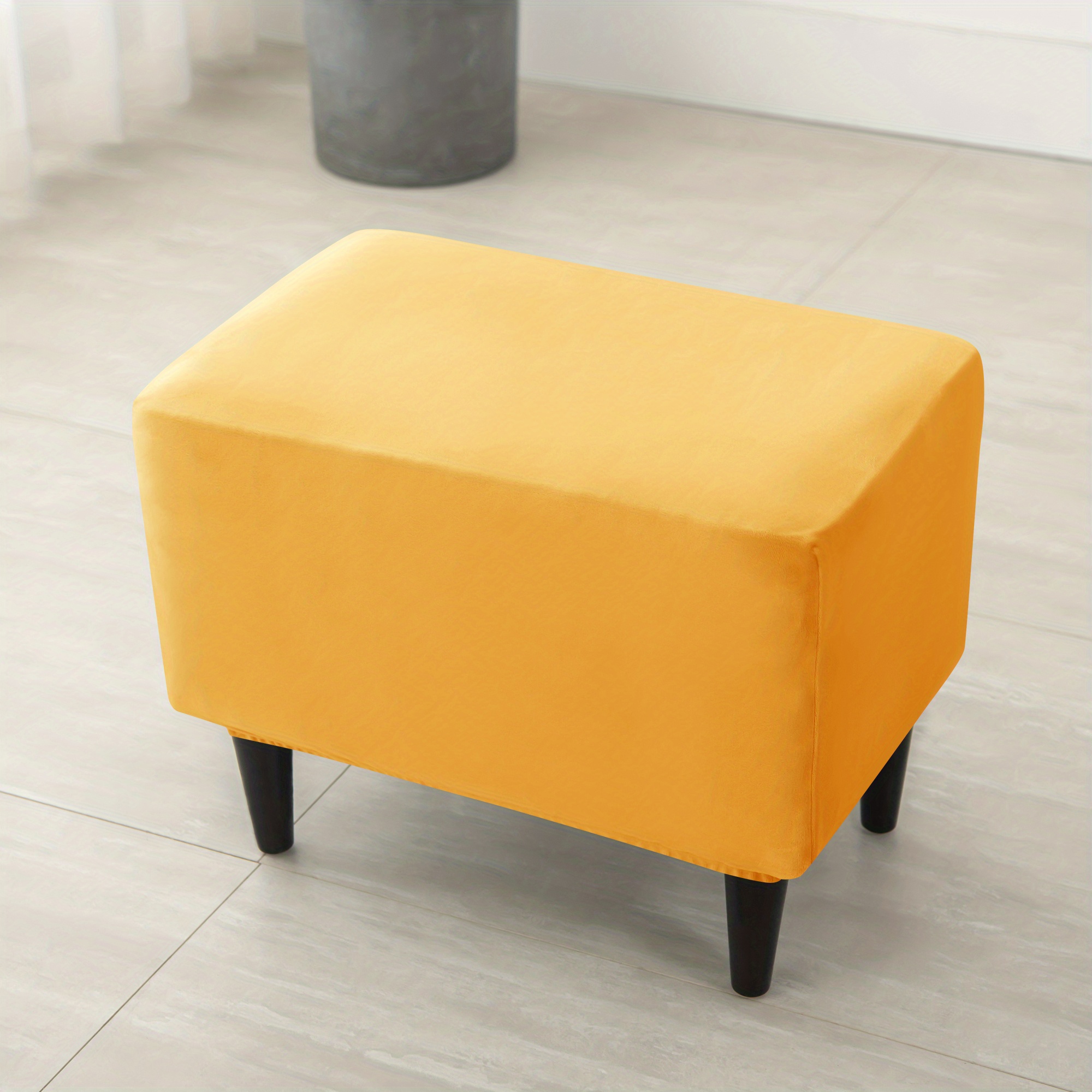 Pouf in velluto a coste blu notte 100 cm