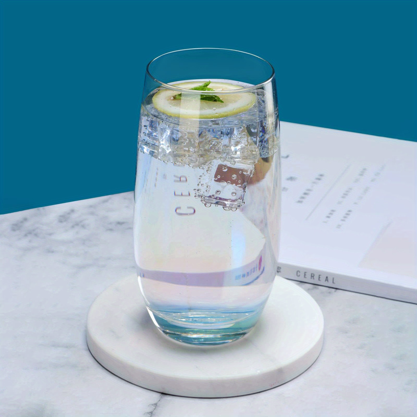 Iridescent Drinking Glasses Crystal Highball Water Glasses Temu New