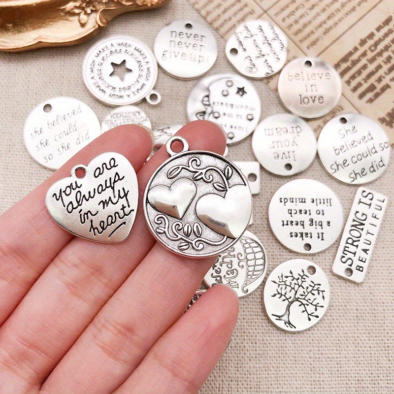 Mixed Inspirational Letter Pendants Creative Fashion For - Temu