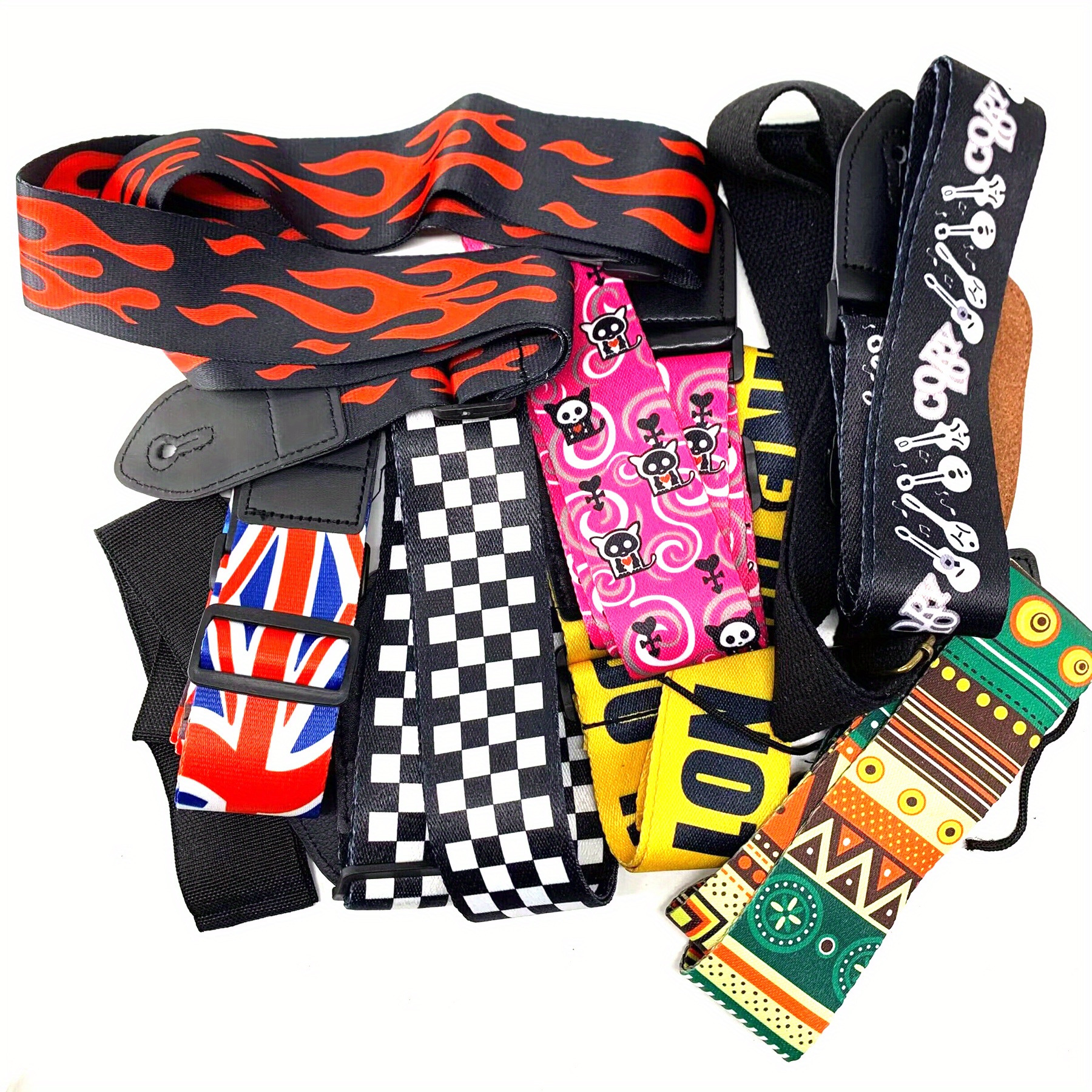 Guitar Strap, Classic Adjustable Cross Body Strap, Electric Guitar Classic Universal Tail Stud Strap