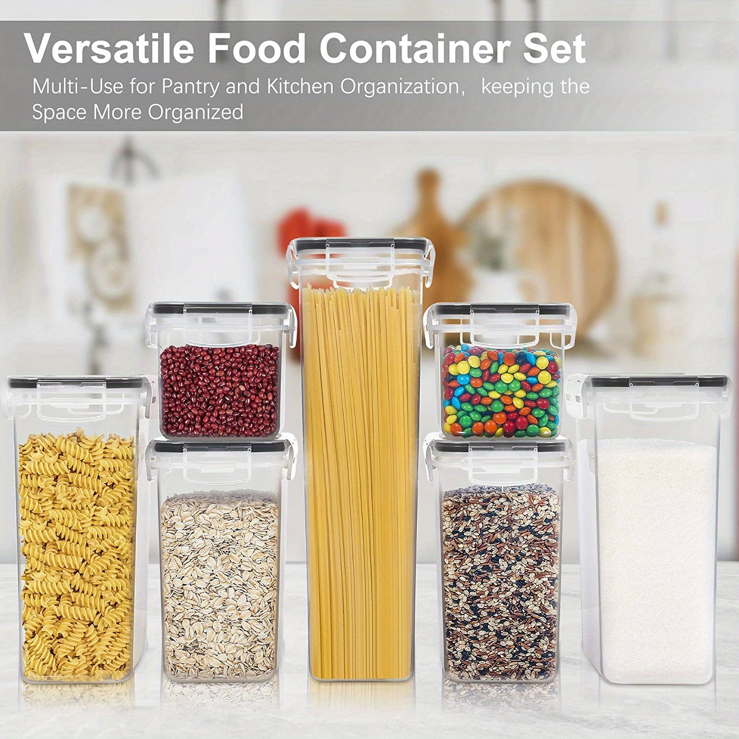 Dishwasher Safe Airtight Food Storage Containers With Lids For Flour,  Sugar, Cereal, And Dry Food - Includes Labels And Markers For Organization  And Easy Identification - Temu