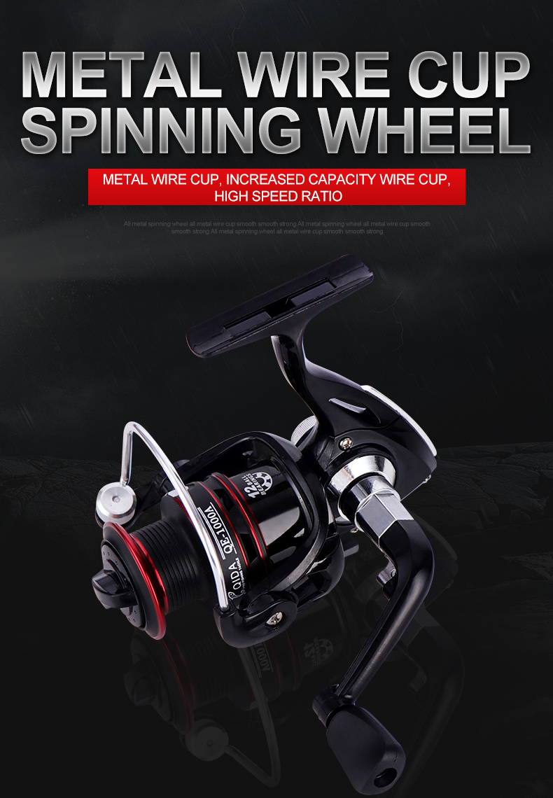 Spinning Fishing Reel, Fishing Reel Metal Spinning Reels Chamfer Outlet  5.2: 1 for Sea Fishing Carp Fishing