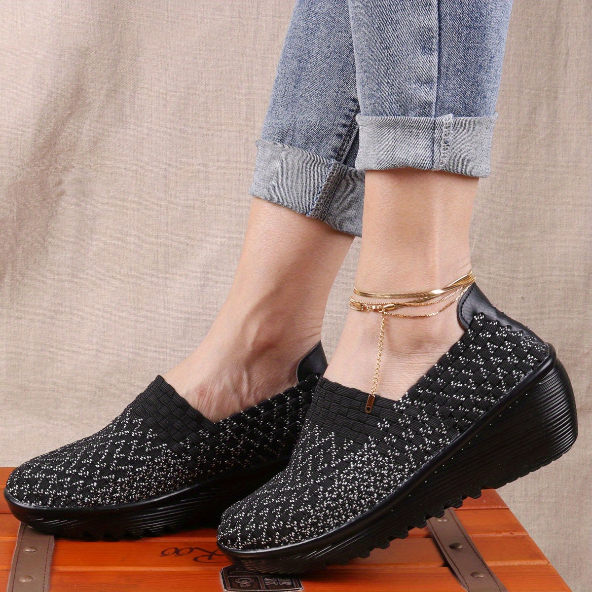 Comfortable low wedge sales shoes