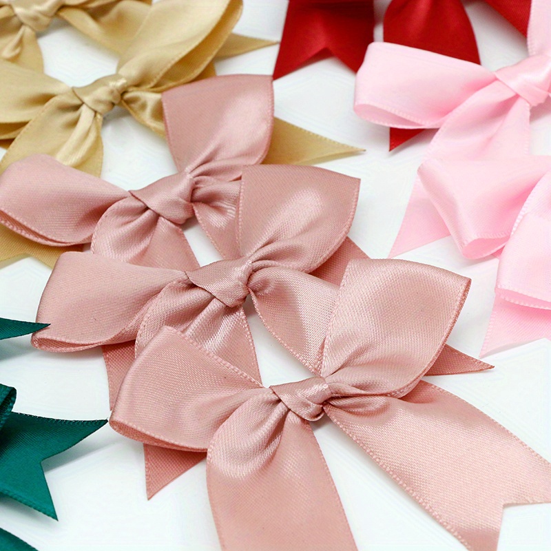 200 pcs/pack) Fresh Pink Ribbon Bows Small Size Satin Ribbon Bow Flower  Craft Decoration Handwork DIY Party Decoration - AliExpress